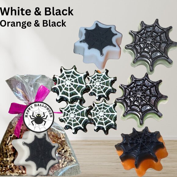 Cobb Webb Soaps Set 6 Halloween Soaps, Handmade Party Favors, Gothic Party Gift - Picture 1 of 16